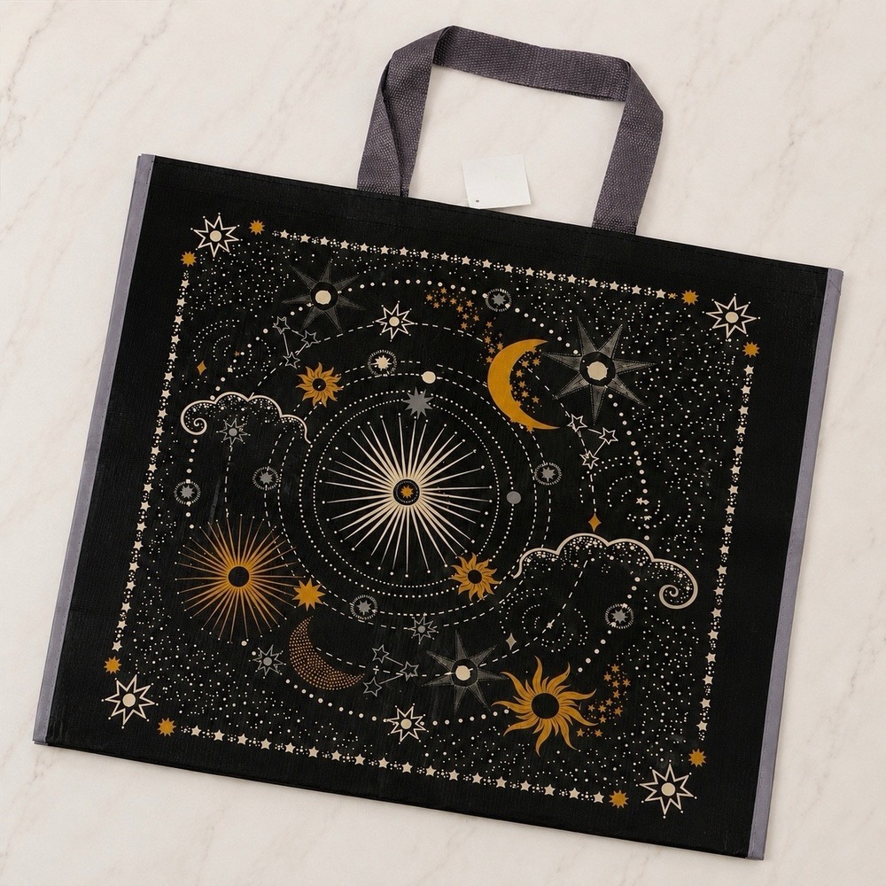NWT Viral Celestial Moon Star Reusable Homegoods Tote Bag Gift Bag Ecofriendly